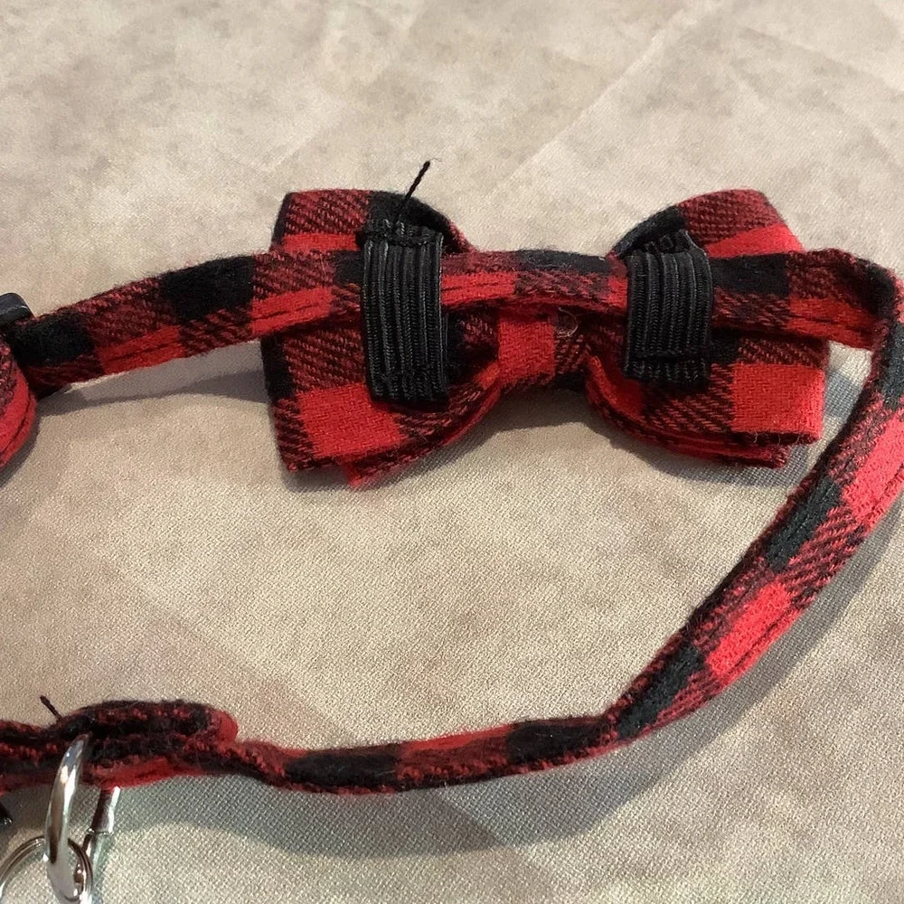🎈Buffalo Check Flannel Bowtie Collar